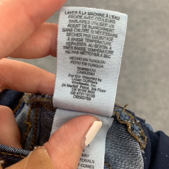 Free People Skinny Jean Womens 24 Destroyed Busted Knee Distressed Denim Zip Fly - Picture 11 of 15